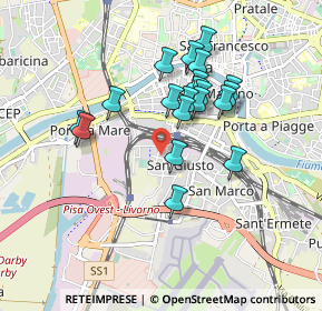 Mappa Via S. Benedetto, 56121 Pisa PI, Italia (0.784)