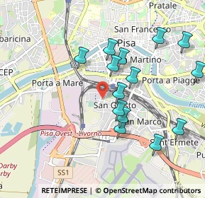 Mappa Via S. Benedetto, 56121 Pisa PI, Italia (0.97286)