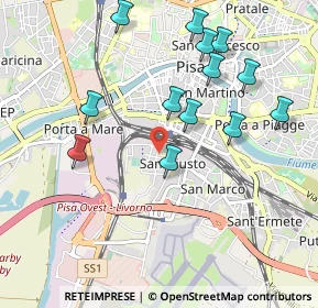 Mappa Via di Goletta, 56121 Pisa PI, Italia (1.04462)