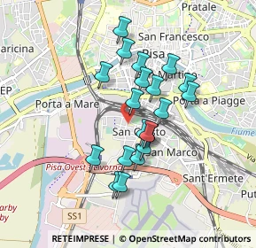Mappa Via di Goletta, 56121 Pisa PI, Italia (0.7345)