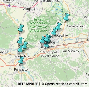 Mappa Via dell'Iserone, 56022 Castelfranco di Sotto PI, Italia (5.73538)