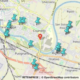 Mappa Via San Pio da Pietrelcina, 56124 Pisa PI, Italia (1.5095)