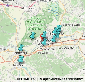 Mappa Via Giuseppe Saragat, 56022 Castelfranco di Sotto PI, Italia (6.13273)