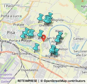 Mappa Via Luigi Pera, 56124 Pisa PI, Italia (1.4615)