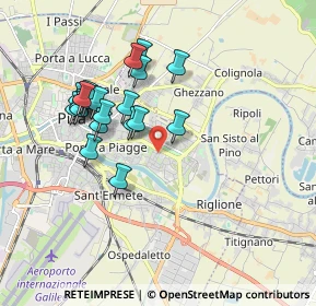 Mappa Via Piemonte, 56124 Pisa PI, Italia (1.739)