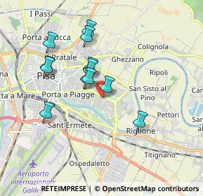 Mappa Via Piemonte, 56124 Pisa PI, Italia (1.64167)