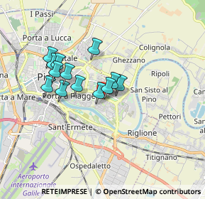 Mappa Via Piemonte, 56124 Pisa PI, Italia (1.41385)