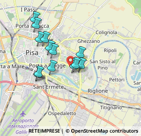 Mappa Via Piemonte, 56124 Pisa PI, Italia (1.55154)