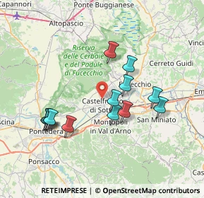 Mappa 56022 Castelfranco di sotto PI, Italia (7.03769)