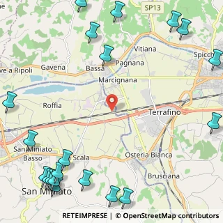 Mappa Via Arno, 56028 San Miniato PI, Italia (3.725)