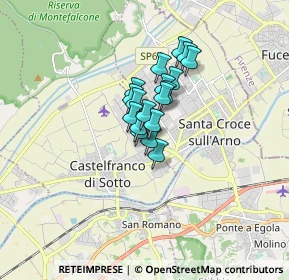 Mappa Via della Robina, 56022 Castelfranco di Sotto PI, Italia (0.95556)
