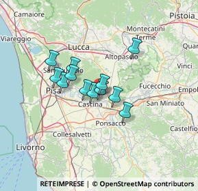 Mappa Via Famiglia Petri, 56010 Vicopisano PI, Italia (9.28417)