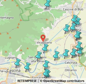 Mappa Via Famiglia Petri, 56010 Vicopisano PI, Italia (2.8605)