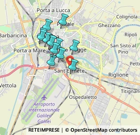 Mappa Via Filippo de Boni, 56121 Pisa PI, Italia (1.48692)