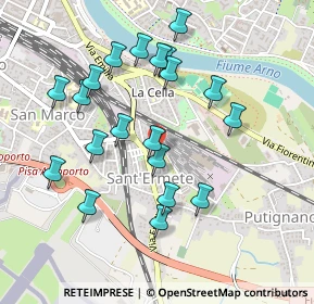 Mappa Via Filippo de Boni, 56121 Pisa PI, Italia (0.482)