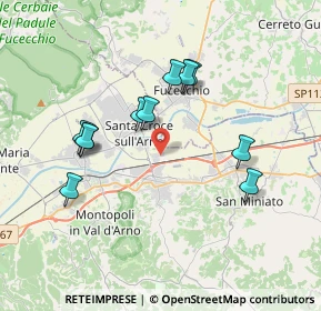 Mappa Via Ugo Nobile snc Interporto, 56028 San Miniato PI, Italia (3.52364)