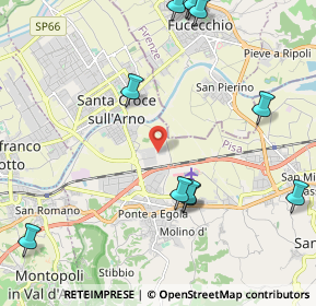 Mappa Via Ugo Nobile snc Interporto, 56028 San Miniato PI, Italia (2.96923)