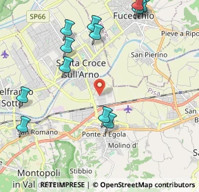 Mappa Via Magellano, 56028 San Miniato PI, Italia (2.57833)