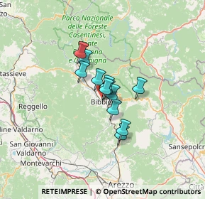 Mappa Via della Consuma, 52011 Bibbiena AR, Italia (7.34833)