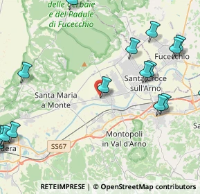 Mappa Via Silvio Pellico, 56022 Castelfranco di Sotto PI, Italia (6.695)