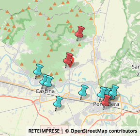 Mappa Piazza Cavalca, 56010 Vicopisano PI, Italia (4.45917)