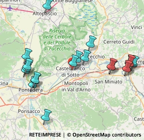 Mappa Via Tabellata, 56022 Castelfranco di Sotto PI, Italia (9.3335)