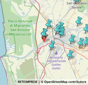 Mappa Tombolo, 56122 Pisa PI, Italia (4.93118)