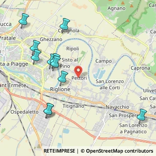 Mappa Via di Borgo, 56021 Cascina PI, Italia (2.58091)