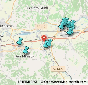 Mappa Strada Provinciale 10 Val D'Elsa, 56028 San Miniato PI, Italia (3.98786)