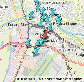 Mappa Via Pasquale Pardi, 56121 Pisa PI, Italia (0.75)