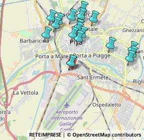 Mappa Via Francesco de Pinedo, 56121 Pisa PI, Italia (2.1345)