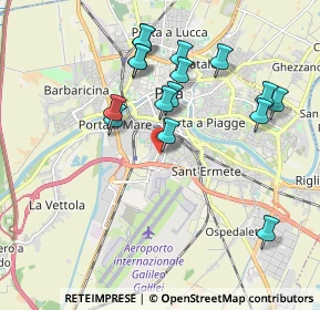 Mappa Via Francesco de Pinedo, 56121 Pisa PI, Italia (1.93625)