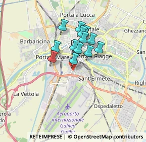 Mappa Via Pasquale Pardi, 56121 Pisa PI, Italia (1.29)