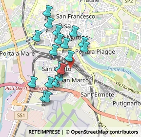 Mappa Via Alessandro da Morrona, 56121 Pisa PI, Italia (0.807)