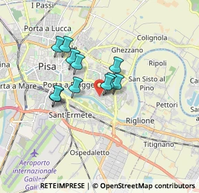 Mappa Via Umbria, 56124 Pisa PI, Italia (1.29)