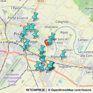 Mappa Via Guglielmo Taddei, 56124 Pisa PI, Italia (1.938)