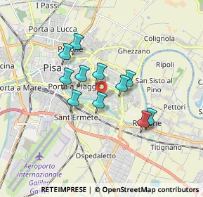 Mappa Via Maccatella, 56124 Pisa PI, Italia (1.36182)