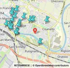 Mappa Via Maccatella, 56124 Pisa PI, Italia (1.256)