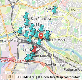 Mappa Via Francesco da Buti, 56125 Pisa PI, Italia (0.7605)