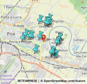 Mappa Via Paolo VI, 56124 Pisa PI, Italia (1.4505)