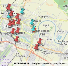 Mappa Via Paolo VI, 56124 Pisa PI, Italia (2.47688)