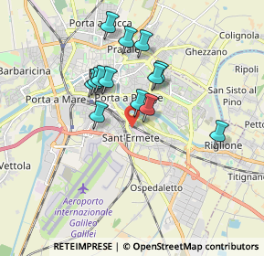 Mappa Via Ettore Socci, 56121 Pisa PI, Italia (1.53692)