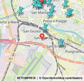 Mappa Via Giovanni Conti, 56121 Pisa PI, Italia (1.514)