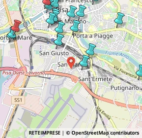 Mappa Via Giovanni Conti, 56121 Pisa PI, Italia (1.414)