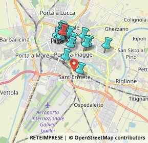 Mappa Cavalcavia Sant'Ermete Nord, 56121 Pisa PI, Italia (1.5655)