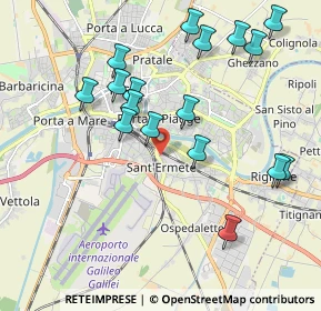 Mappa Cavalcavia Sant'Ermete Nord, 56121 Pisa PI, Italia (2.13118)