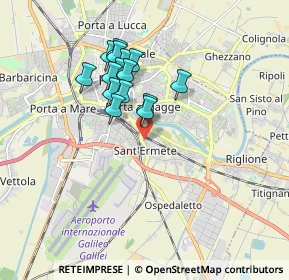 Mappa Cavalcavia Sant'Ermete Nord, 56121 Pisa PI, Italia (1.49333)