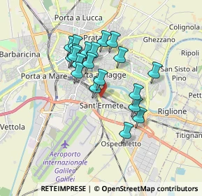 Mappa Cavalcavia Sant'Ermete Nord, 56121 Pisa PI, Italia (1.4955)