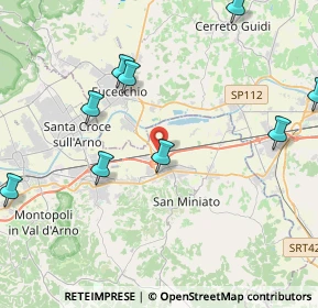 Mappa Via dei Fossi, 56028 San Miniato PI, Italia (7.311)