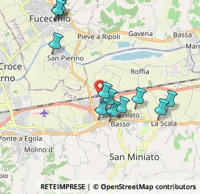 Mappa Via dei Fossi, 56028 San Miniato PI, Italia (1.99167)